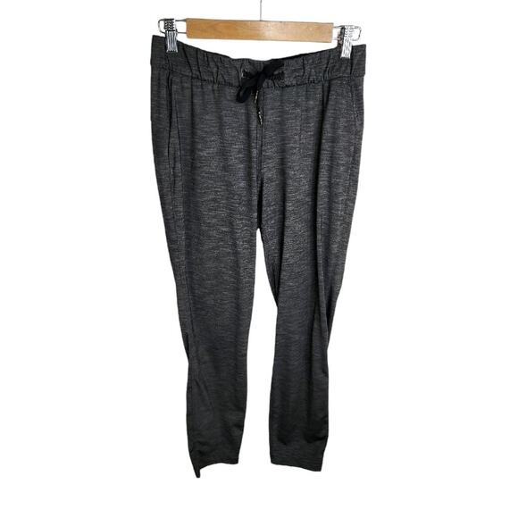 Lululemon On The Fly Pant 27" Heathered Black Women's Size 4‎ - Picture 1 of 7